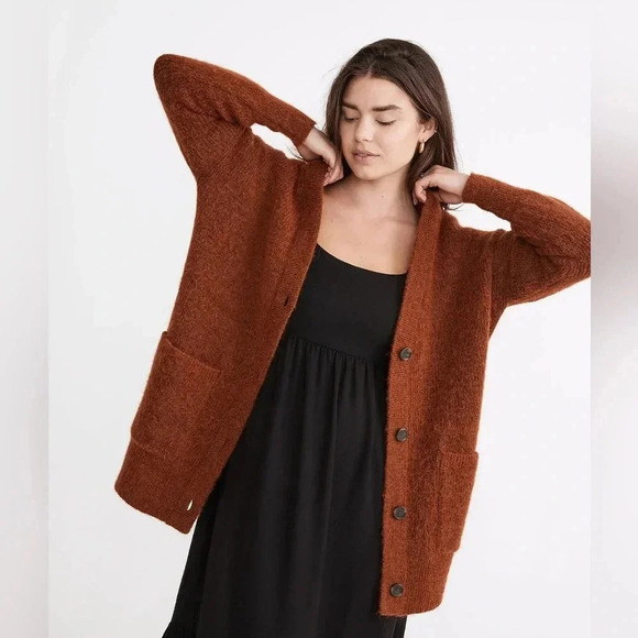 Madewell Size XS Cowen Cardigan Sweater in Heather Acorn - Picture 1 of 8
